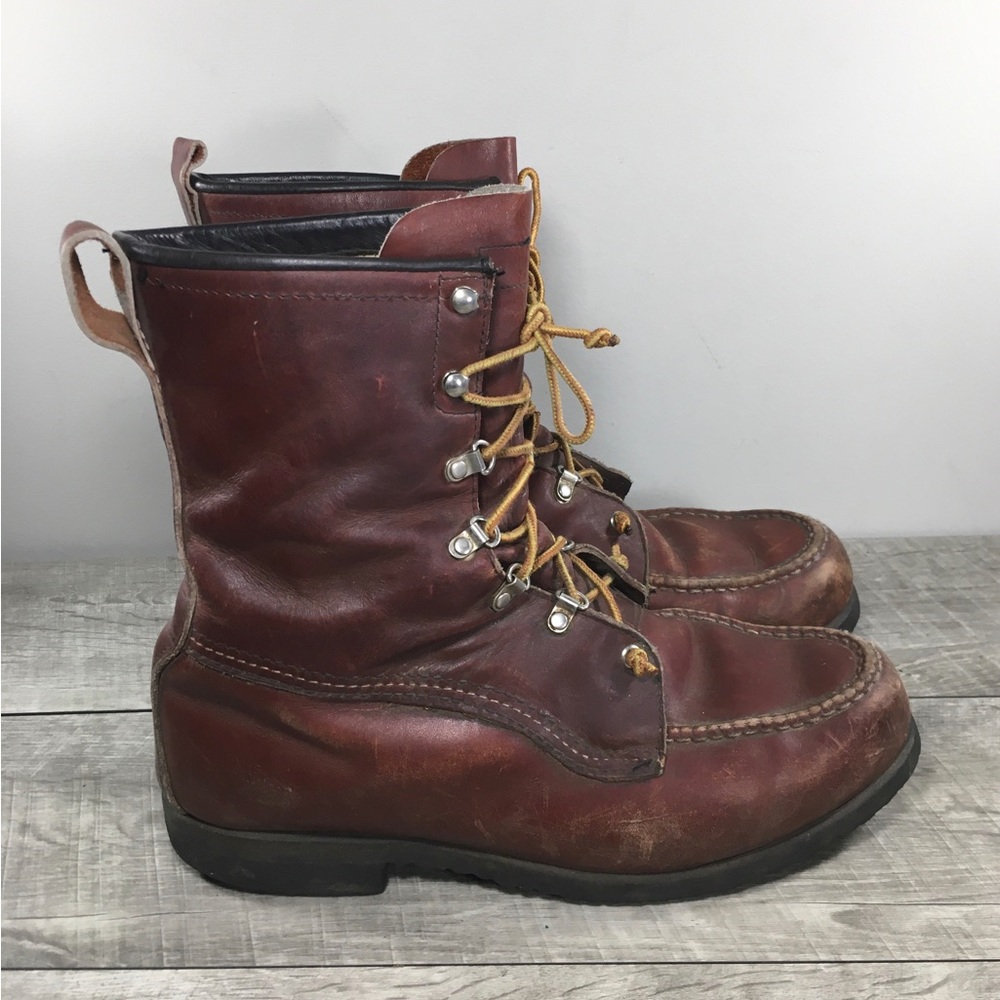 Vintage Mason Chippewa Work Sport Hunting Leather Men’s Soft Moc Toe Boots 9.5